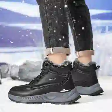 酷丁 耐磨防滑保暖防水 加绒舒适百搭 短筒 雪地靴 男款