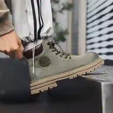 驰狼 复古时尚休闲大黄靴 马丁靴 男款