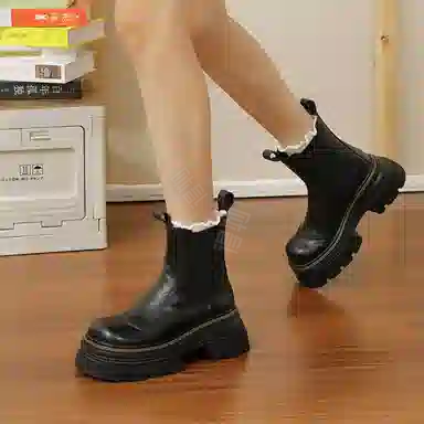 伯爵猫 牛反绒 时尚百搭潮流日常 切尔西靴 女款