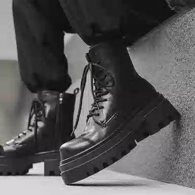 V ZERO FIVE Derby Boots Black