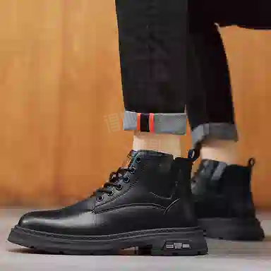 公牛魅力 加绒英伦风复古 短筒 马丁靴 男女同款