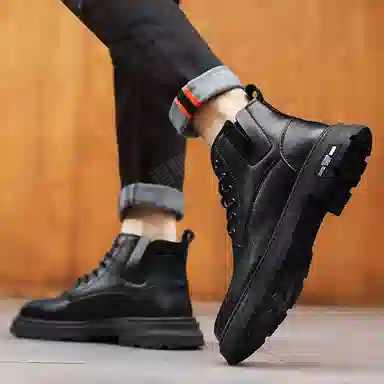 公牛魅力 加绒英伦风复古 短筒 马丁靴 男女同款