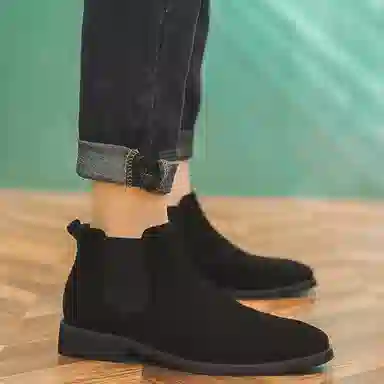 浪莎 潮流经典复古时尚 短筒 切尔西靴 男款