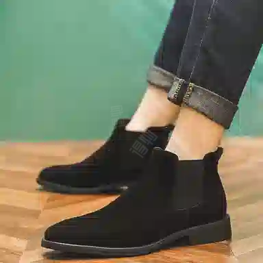 浪莎 潮流经典复古时尚 短筒 切尔西靴 男款