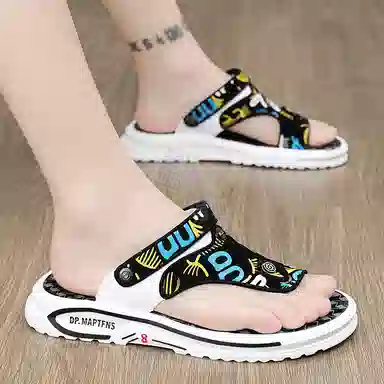 公牛魅力 气质时尚 通勤百搭潮流 橡胶底 防磨人字拖鞋 男款