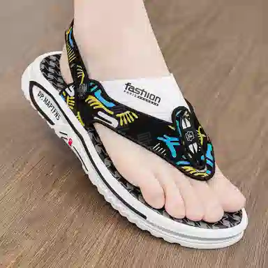 公牛魅力 简约舒适百搭人字拖鞋 男款