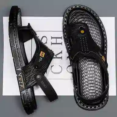 潮泽 日常休闲百搭 防磨防滑人字拖鞋 男款