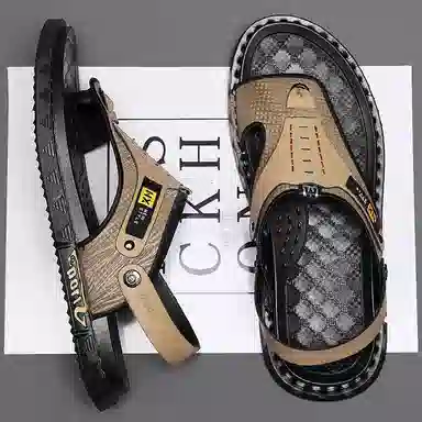 潮泽 简约舒适百搭 防臭防磨防滑人字拖鞋 男款