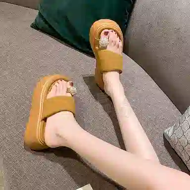 美洲爵士 小香风气质 时尚百搭人字拖鞋 女款