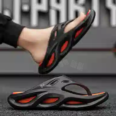 南极人 外穿厚底踩屎感 静音防臭防磨防滑人字拖鞋 男款