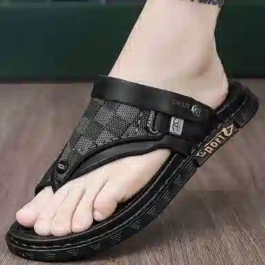 潮泽 休闲百搭 防磨防滑人字拖鞋 男款