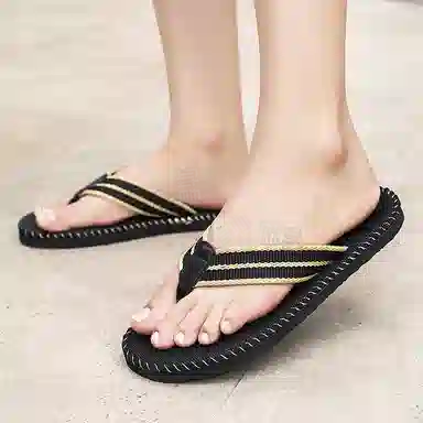 南极人 复古简约时尚休闲舒适 防磨防滑人字拖鞋 男款