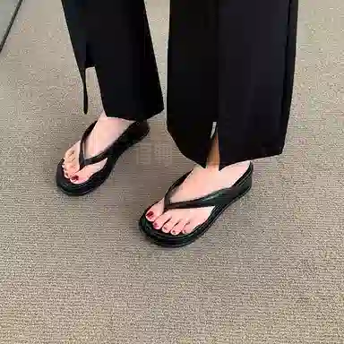 美洲爵士 百搭时尚潮流 静音防臭防磨人字拖鞋 女款