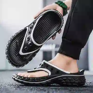 南极人 潮流简约舒适人字拖鞋 男款