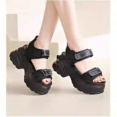 美洲爵士 一字带软底 休闲运动 沙滩凉鞋 女