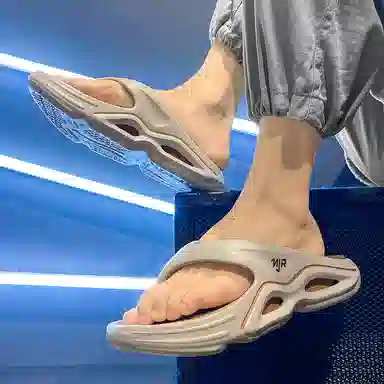 南极人 舒适简约厚底人字拖鞋 男款