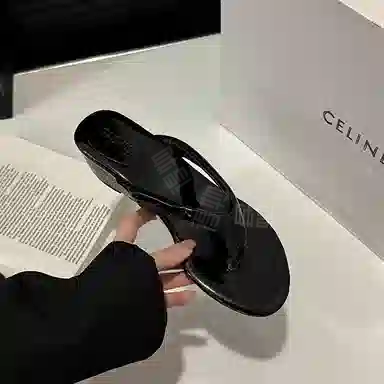 黑恐龙 潮流时尚休闲舒适百搭 防滑人字拖鞋 女款