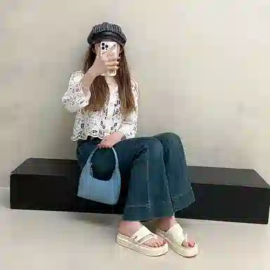 萌芽熊 时尚潮流 舒适百搭 静音防臭防磨防滑人字拖鞋 女款