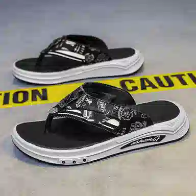 隆鹰 时尚简约 舒适 防磨防滑人字拖鞋 男款