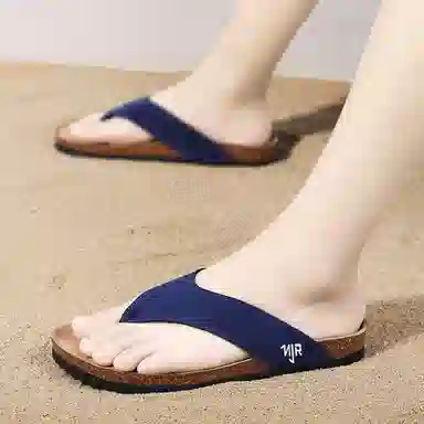 南极人 时尚舒适休闲运动百搭 防磨人字拖鞋 男款