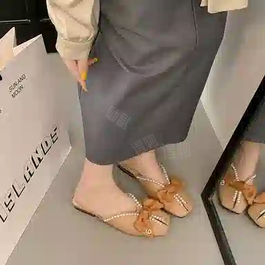 鹿向南 百搭时尚潮流 静音包头拖鞋 女款 礼盒款