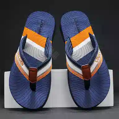 金迈王 时尚简约通勤舒适休闲 橡胶底 防臭防磨防滑速干抗菌人字拖鞋 男款
