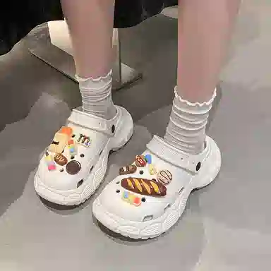 小鹿米利 休闲时尚百搭 防滑包头拖鞋 女