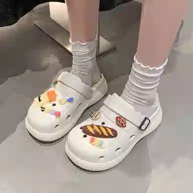 小鹿米利 萌趣可爱个性 防滑包头拖鞋 女