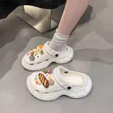 小鹿米利 休闲时尚百搭 防滑包头拖鞋 女