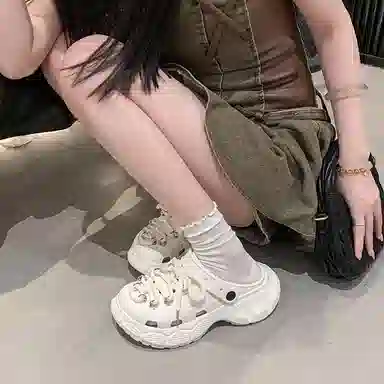 小鹿米利 流行时尚 防滑包头拖鞋 女