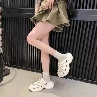 小鹿米利 流行时尚 防滑包头拖鞋 女