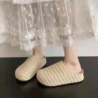 CHERRY&KALIKA Thick Sole Slide Sandals