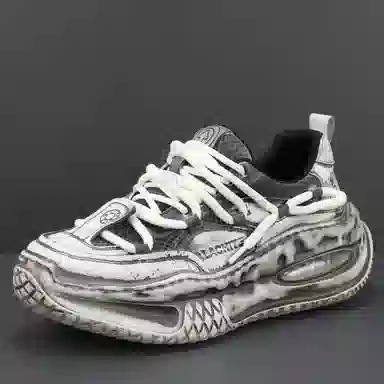 佐塞斯 头层牛皮 休闲百搭简约潮流时尚 低帮 老爹鞋 男款