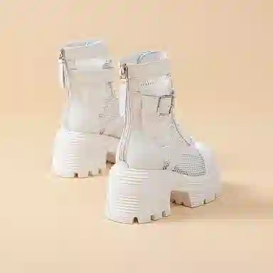 Yipin Princess Martin Boots 9cm Mesh Platform