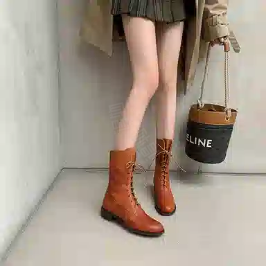 头层牛皮 时尚百搭舒适气质 短靴 女款