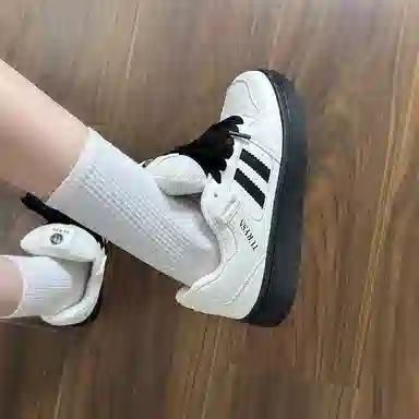 超纤皮 潮流经典复古舒适百搭 低帮 时尚板鞋 男女同款 黑白配色