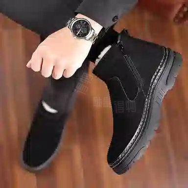 牛反绒 保暖耐磨增高防滑 东北厚底羊毛时尚舒适百搭通勤 短筒 雪地靴 男款