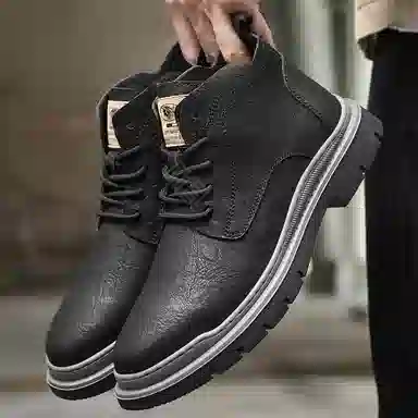 牛皮 通勤必备经典英伦风短筒耐磨舒适潮流个性商务休闲 短靴 男款