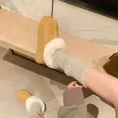 保暖增高防滑 加厚时尚百搭舒适毛毛 及踝 优质雪地靴 女款 栗色