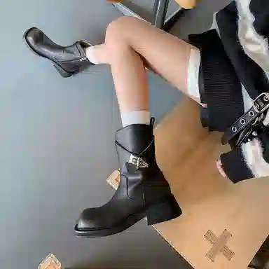 牛皮 时尚百搭舒适 短靴 女款