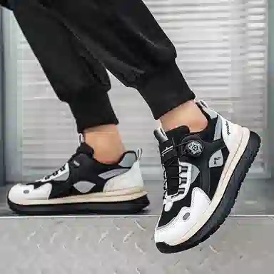 复古港风旋钮设计厚底增高时尚百搭户外运动日常通勤阿甘鞋 老爹鞋 男款