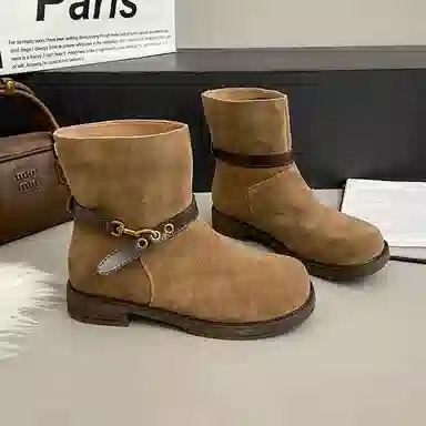 绒面 废土风显瘦潮流百搭休闲 短靴 女