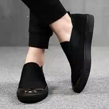 舒适透气日常通勤百搭 帆布鞋 男款 黑色