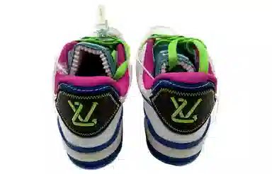 Louis Vuitton Trainer Upcycling White Blue New York Edition