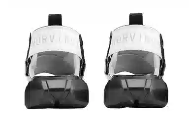 NORVINCY Platform Velcro Sandals Black White