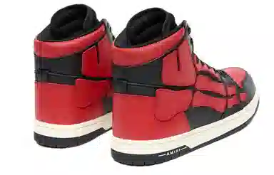 AMIRI Skel-Toe High Top Red