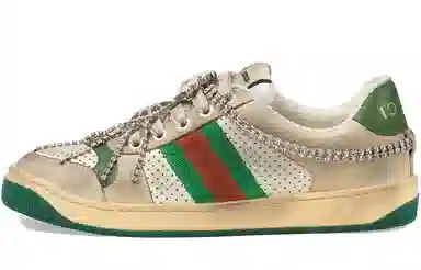Gucci Screener Sneaker With Crystals