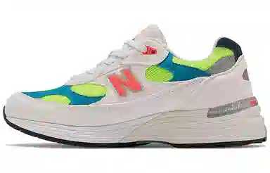 New Balance 992 White Blue Green