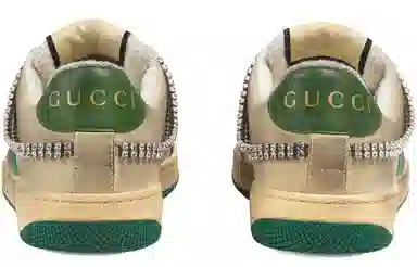 Gucci Screener Sneaker With Crystals