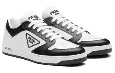 PRADA Leather Low-Top Sneakers Black